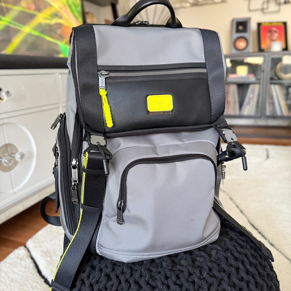 Tumi Limited Edition Alpha Bravo Lark Grey/Neon Backpack